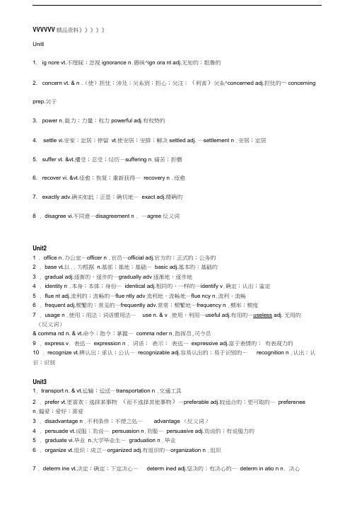 必修一(词性转换)电子教案