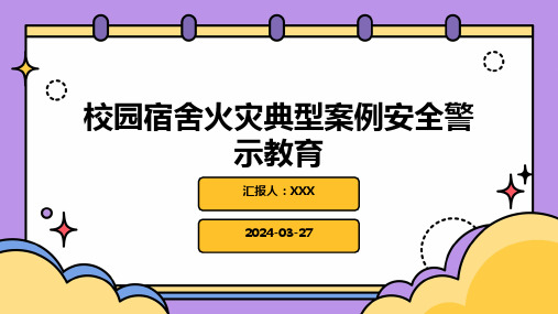 校园宿舍火灾典型案例安全警示教育PPT课件