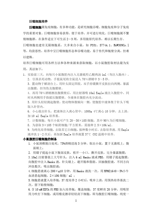 巨噬细胞培养
