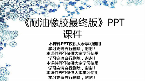 《耐油橡胶最终版》PPT课件