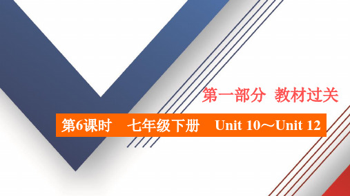第一部分  第6课时 七年级下册 Unit 10～Unit 12