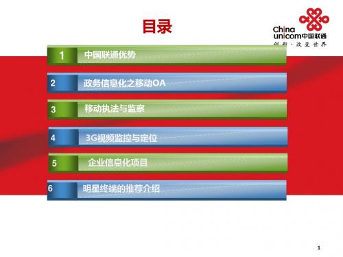 联通3G信息化应用