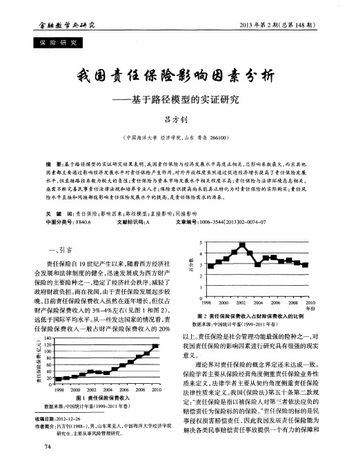 我国责任保险影响因素分析——基于路径模型的实证研究