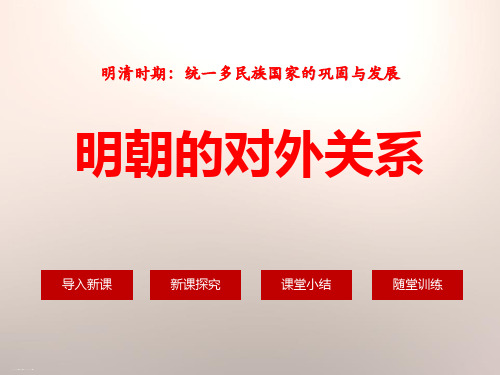《明朝的对外关系》PPT优秀课件