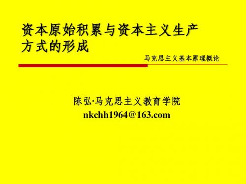第一讲·原始积累与资本主义生产关系形成