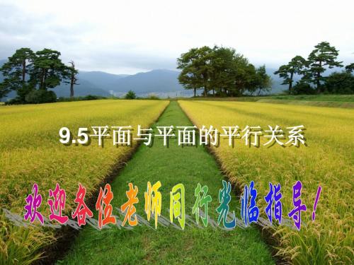平面与平面的平行判定定理