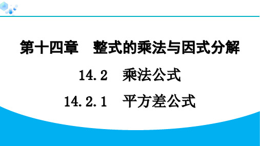 14.2.1 平方差公式【习题课件】八年级上册人教版数学