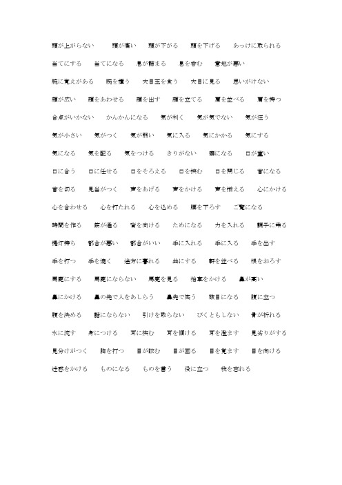 日语专四考试常考的惯用句