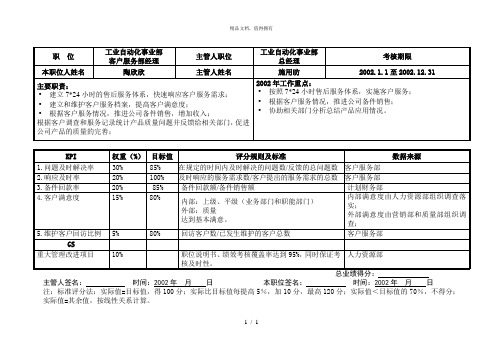 亿阳融智和利时—陶欣欣个人绩效承诺pbc1115