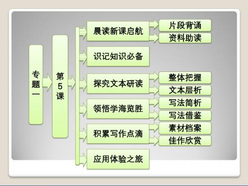 【新学期备课】2013年秋高中语文苏教版必修一配套课件：专题一  第5课  我的五样