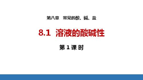 粤教版九年级化学下册《溶液的酸碱性》常见的酸、碱、盐PPT教学课件