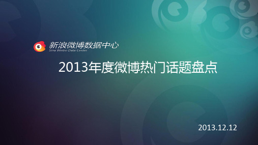 2013年年度微博热门话题盘点