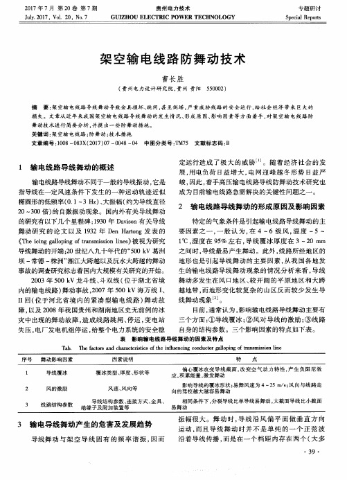 架空输电线路防舞动技术