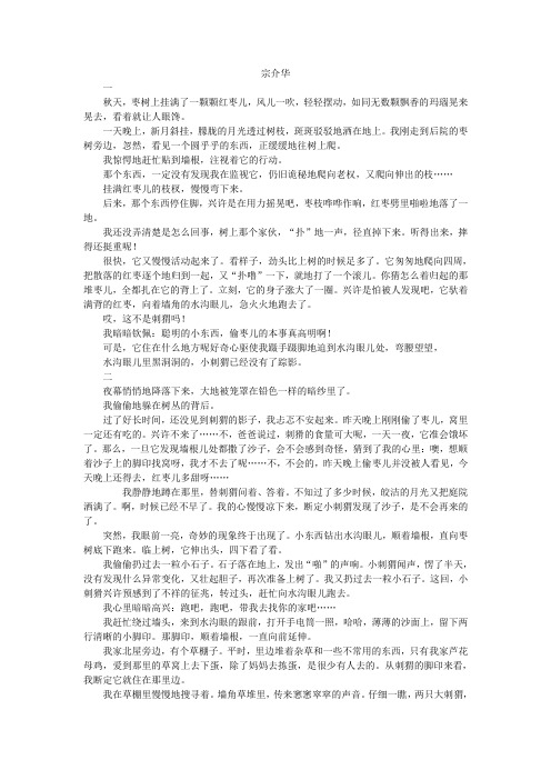 带刺的朋友原文宗介华