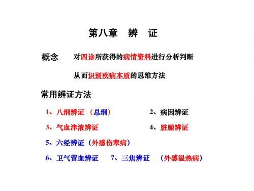 g八纲气血津液辨证