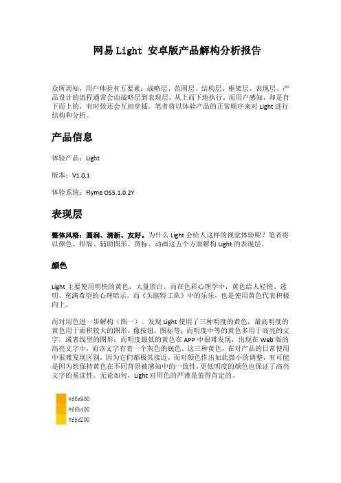 网易Light 安卓版产品解构分析报告