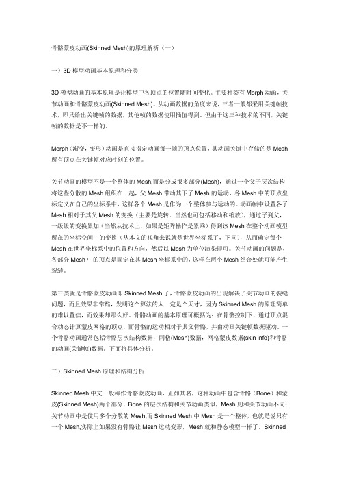 骨骼蒙皮动画(Skinned Mesh)的原理解析(一)