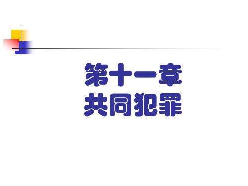 11 章 共同犯罪