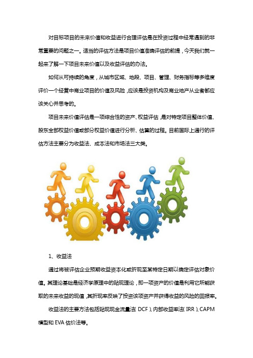 项目未来价值及收益评定
