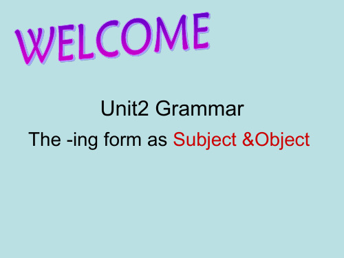人教高中英语必修4Unit2Grammar(共23张PPT)