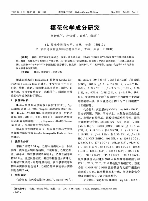 榛花化学成分研究