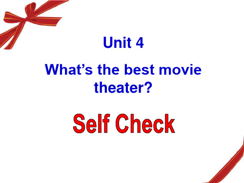 人教版八年级英语上第四单元U4 Self Check