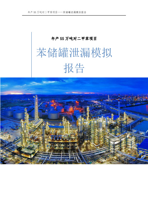 年产55万吨对二甲苯项目-苯储罐泄漏模拟报告27页