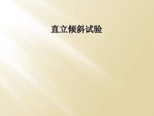 直立倾斜试验