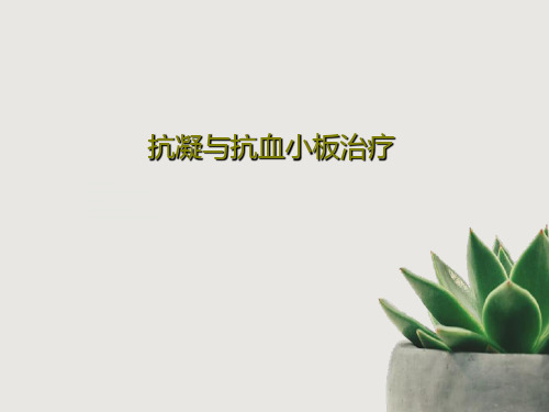 抗凝与抗血小板治疗42页PPT