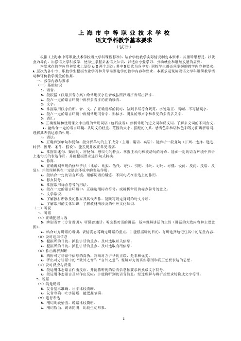 上海市中等职业技术学校
