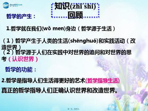 高中政治《生活与哲学》第一课 美好生活的向导 第二框 关于世界观的学说课件 新人教版必修4