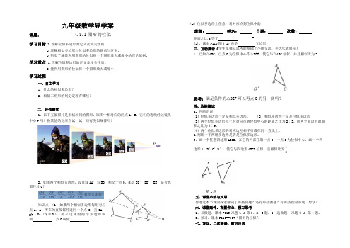4.8.1图形的位似(教师)