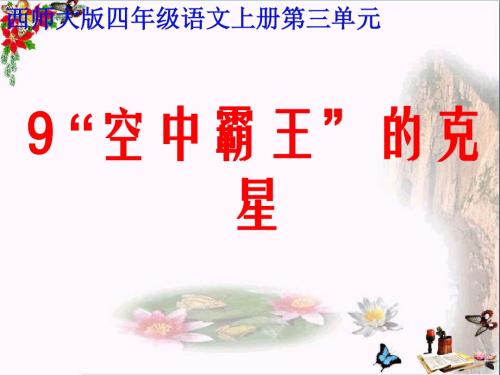 四年级语文上册 第三单元 “空中霸王”的克星课件1 西师大版
