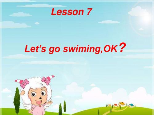 四年级下册英语课件-Lesson 7《Let’s go swimming》｜科普版(三起)     (共21张PPT)