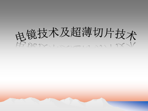 电镜技术及超薄切片技术