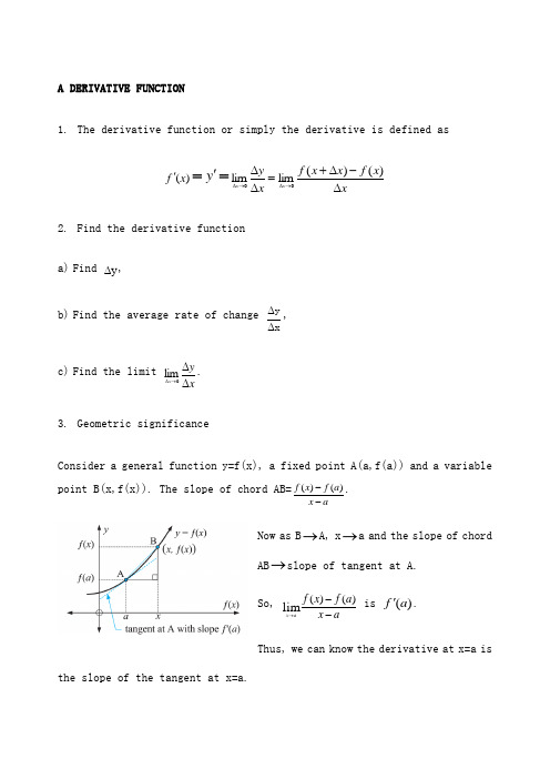AP微积分CALCULUS知识点总结