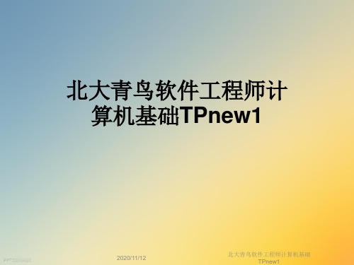 北大青鸟软件工程师计算机基础TPnew1
