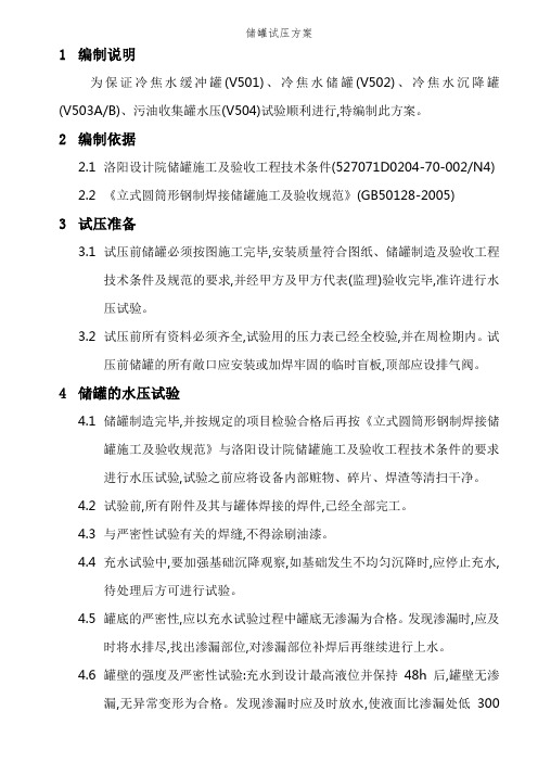 储罐试压方案