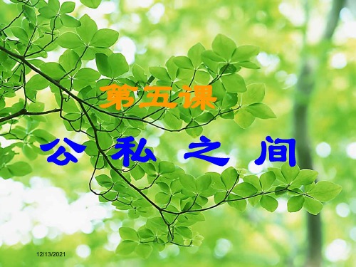 八年级政治下册 第5课 公私之间课件教科级下册政治课件