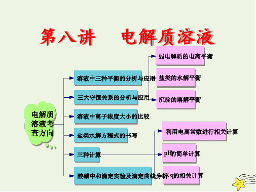 冲刺2019年高考化学复习专题08电解质溶液课件201907173282