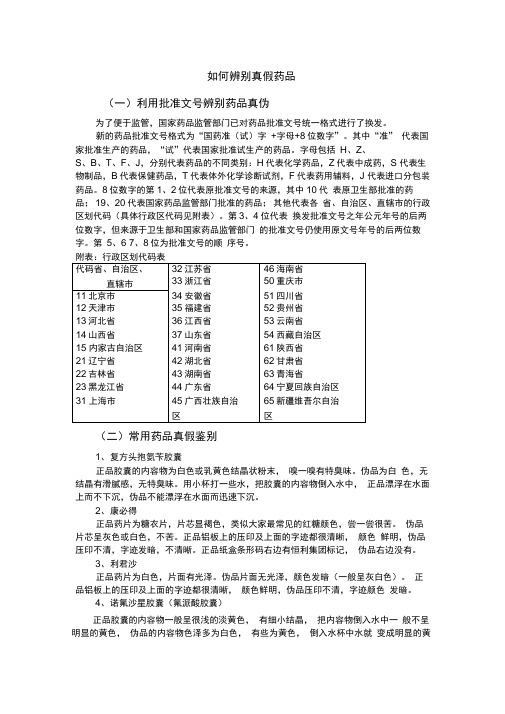 如何辨别真假药品