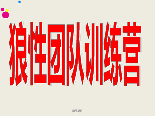 狼性团队训练营