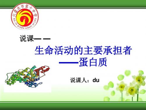 【高中生物】生命活动的主要承担者——蛋白质ppt66