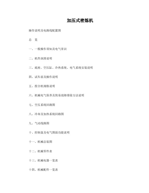 密闭式炼胶机75L说明