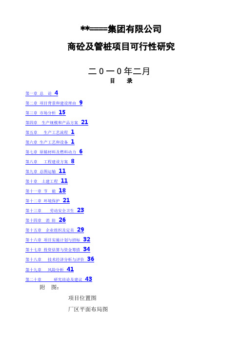 管桩项目可行性研究