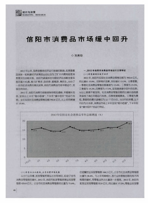 信阳市消费品市场缓中回升
