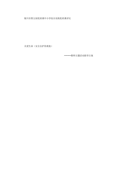 银川市第五届优质课中小学综合实践优质课评比8