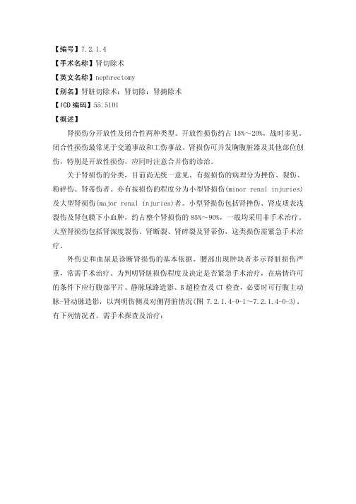肾切除术
