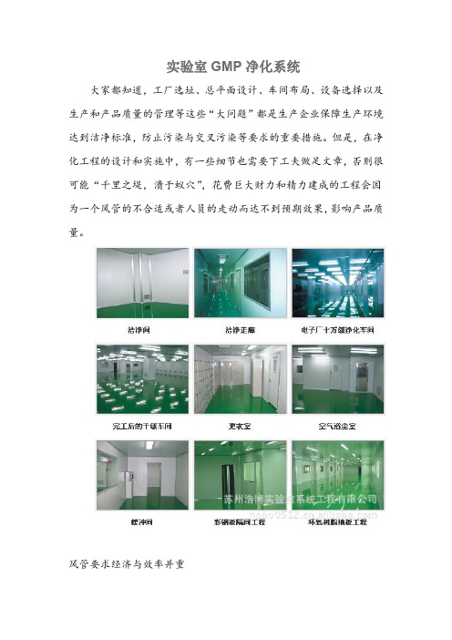 实验室GMP净化系统