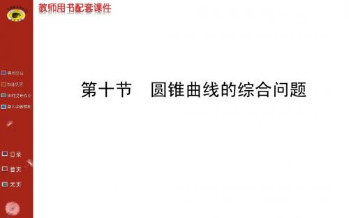 高考理科第一轮复习课件(7.10圆锥曲线的综合问题)